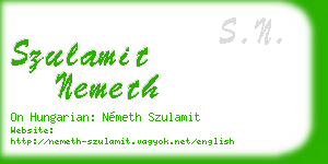 szulamit nemeth business card